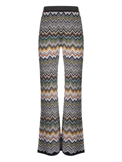 Missoni Wool Blend Trousers In Multi
