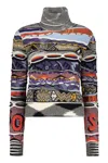 Missoni Wool Blend Turtleneck Sweater In Multicolor