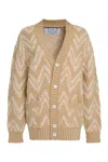 Missoni Wool Cardigan In Beige