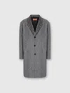 Missoni Wool Cloth Coat With Chevron Pattern In Gray