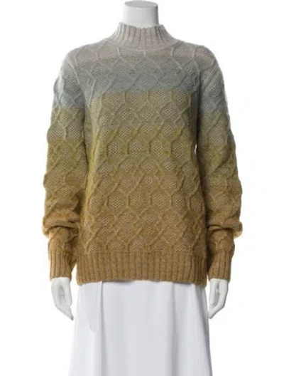 Pre-owned Missoni Wool Colorblock Pattern Sweater In Multi
