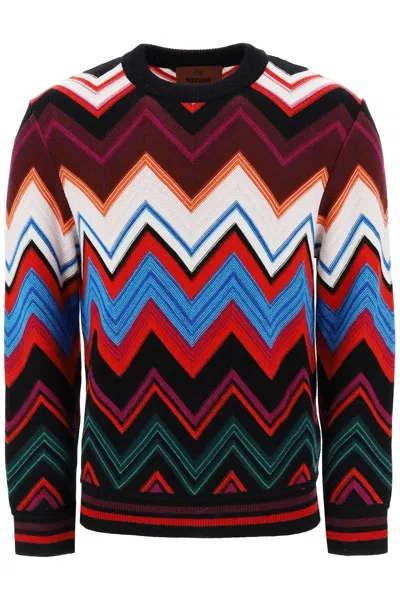 MISSONI WOOL-COTTON CHEVRON SWEATER