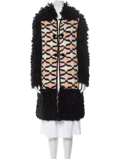Pre-owned Missoni Wool Faux Fur Coat