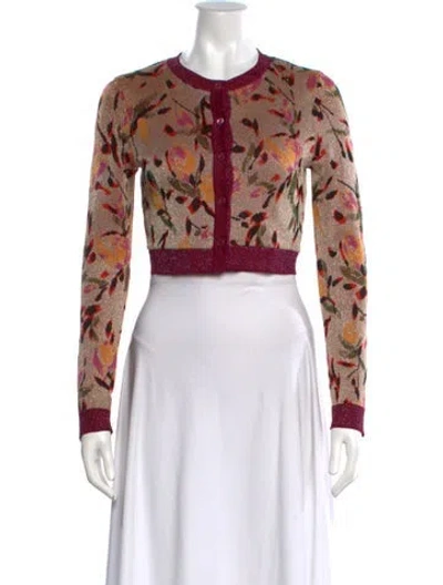 Pre-owned Missoni Wool Floral Print Sweater In Neutral