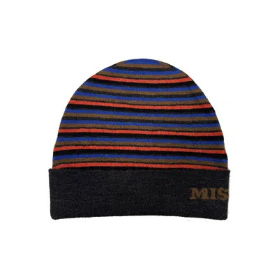 Missoni Gray Wool Beanie In Multi
