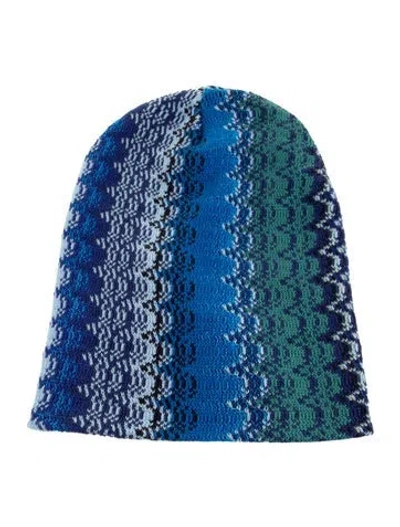 Pre-owned Missoni Wool Hat W/tags In Blue