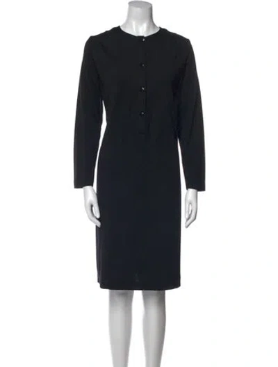 Pre-owned Missoni Wool Knee-length Dress In Black