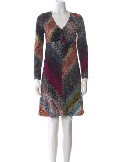 Pre-owned Missoni Wool Knee-length Dress In Black