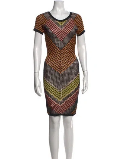 Pre-owned Missoni Wool Knee-length Dress In Black