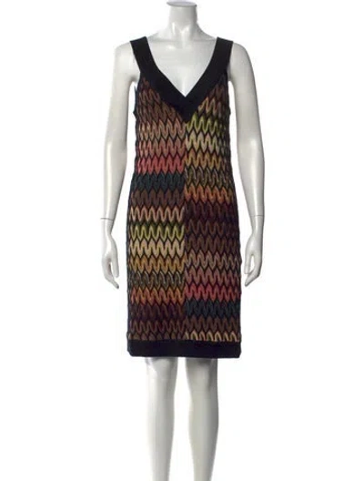 Pre-owned Missoni Wool Knee-length Dress In Black