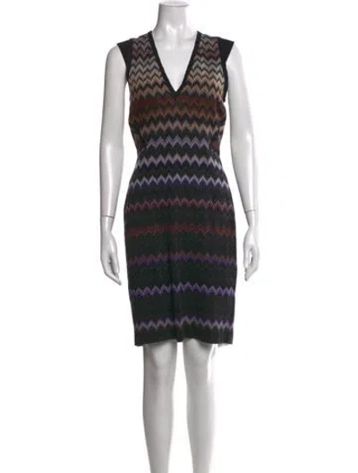 Pre-owned Missoni Wool Knee-length Dress In Black