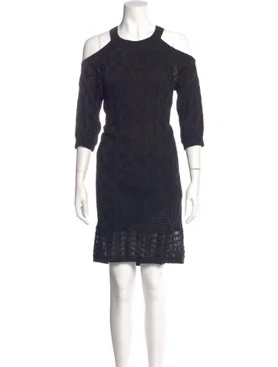 Pre-owned Missoni Wool Knee-length Dress In Blue
