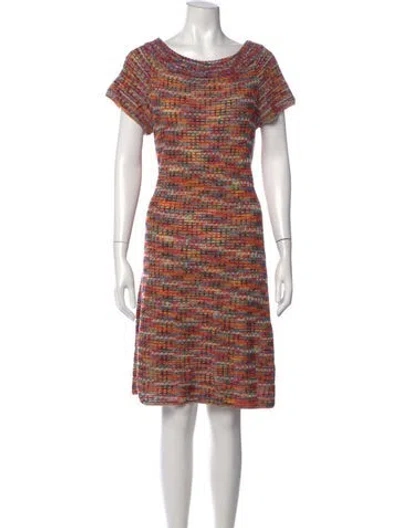 Pre-owned Missoni Wool Knee-length Dress In Brown