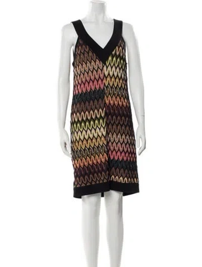 Pre-owned Missoni Wool Knee-length Dress In Neutral