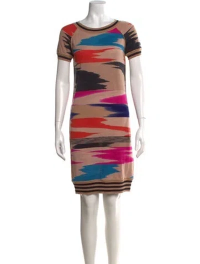 Pre-owned Missoni Wool Knee-length Dress In Neutral