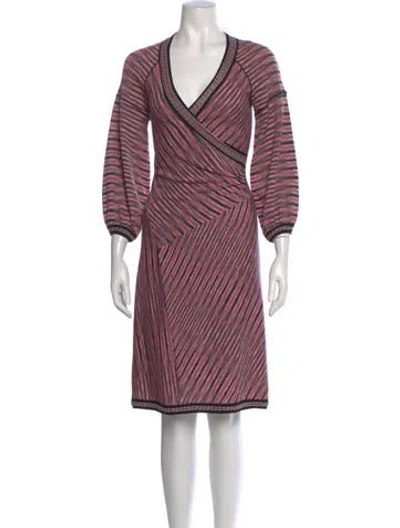 Pre-owned Missoni Wool Knee-length Dress In Pink