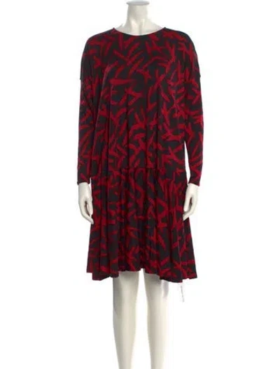 Pre-owned Missoni Wool Knee-length Dress In Red