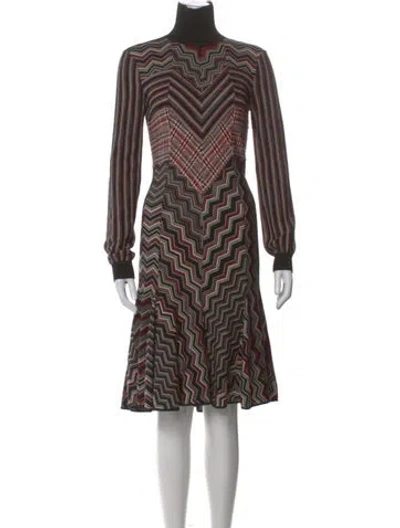 Pre-owned Missoni Wool Knee-length Dress In Red