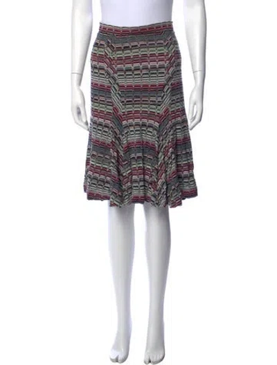 Pre-owned Missoni Wool Knee-length Skirt In Black