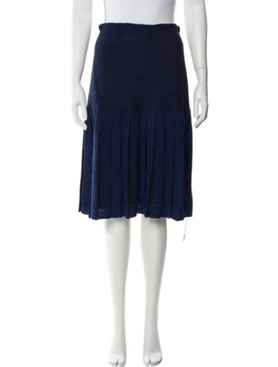 Pre-owned Missoni Wool Knee-length Skirt In Blue