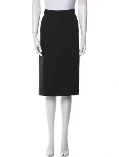 Pre-owned Missoni Wool Knee-length Skirt In Gray