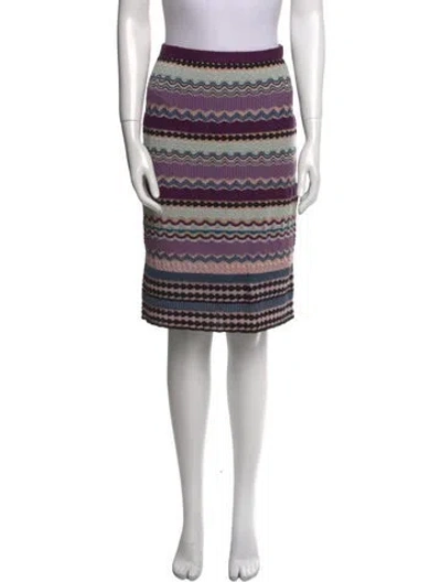 Pre-owned Missoni Wool Knee-length Skirt In Pink