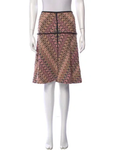 Pre-owned Missoni Wool Knee-length Skirt In Pink