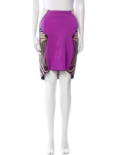 Pre-owned Missoni Wool Knee-length Skirt In Purple