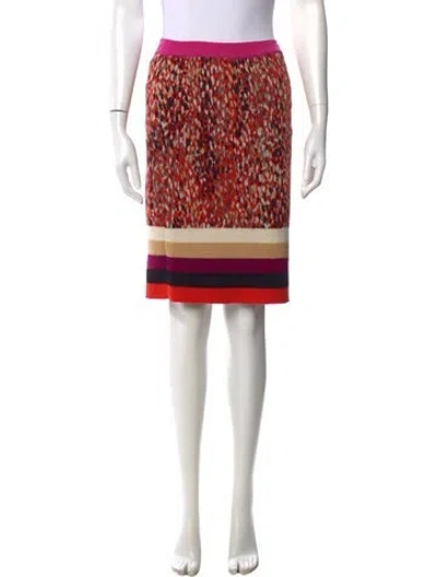 Pre-owned Missoni Wool Knee-length Skirt In Red