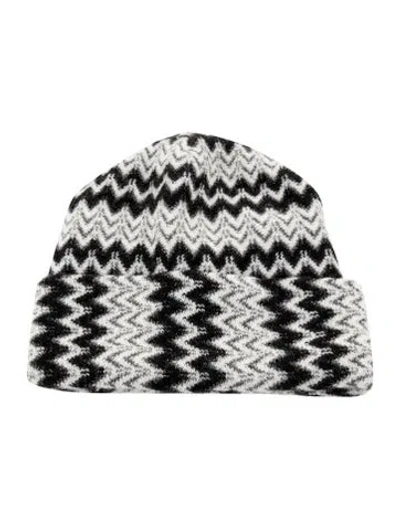 Pre-owned Missoni Wool Knit Beanie In Black