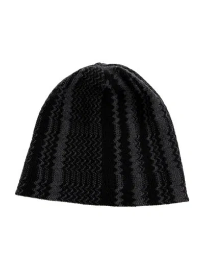 Pre-owned Missoni Wool Knit Beanie In Grey