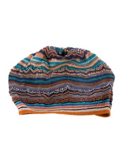 Pre-owned Missoni Wool Knit Beanie In Multi
