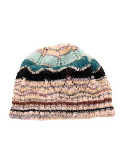 Pre-owned Missoni Wool Knit Beanie In Neutral