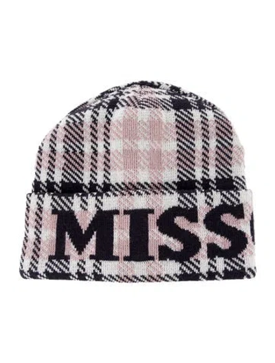 Pre-owned Missoni Wool Knit Beanie Winter Hat W/tags In Purple
