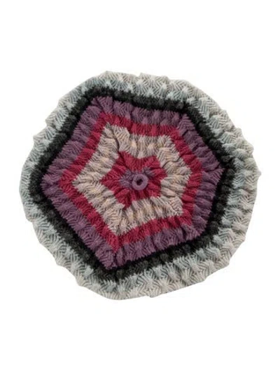 Pre-owned Missoni Wool Knit Hat In Purple