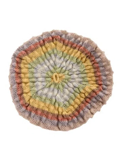 Pre-owned Missoni Wool Knit Hat In Yellow