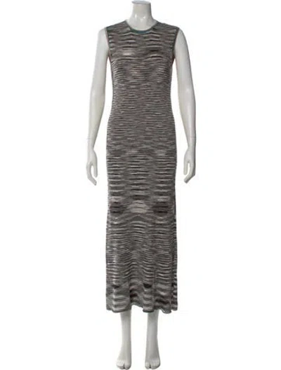 Pre-owned Missoni Wool Long Dress In Black