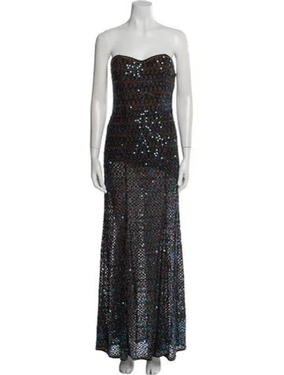 Pre-owned Missoni Wool Long Dress In Blue
