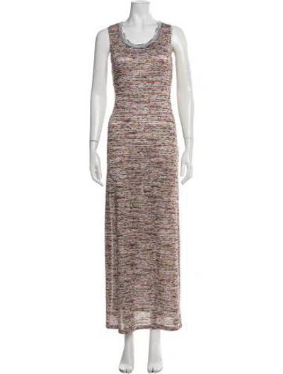 Pre-owned Missoni Wool Long Dress In Green/yellow