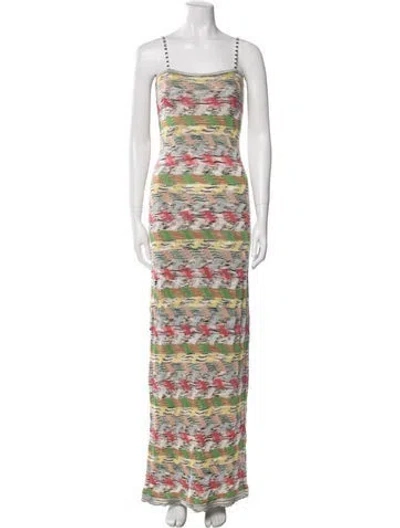 Pre-owned Missoni Wool Long Dress In Multi