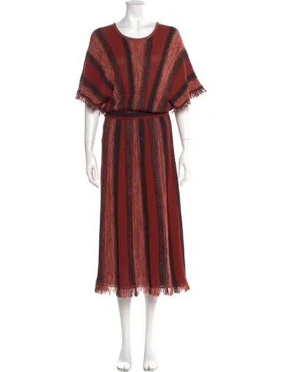 Pre-owned Missoni Wool Long Dress In Red