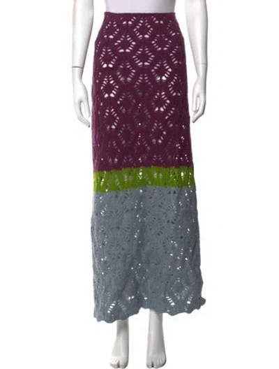 Pre-owned Missoni Wool Long Skirt In Multicolor