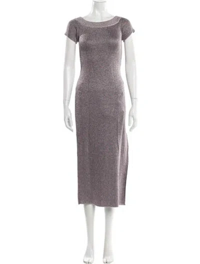 Pre-owned Missoni Wool Midi Length Dress In Purple