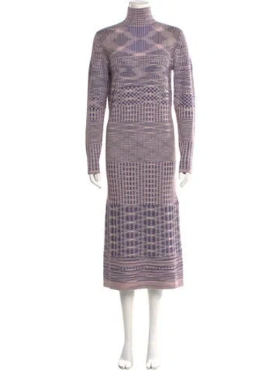 Pre-owned Missoni Wool Midi Length Dress W/ Tags In Purple
