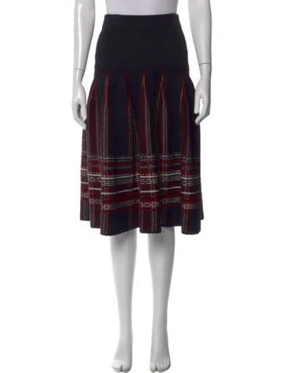 Pre-owned Missoni Wool Midi Length Skirt In Black