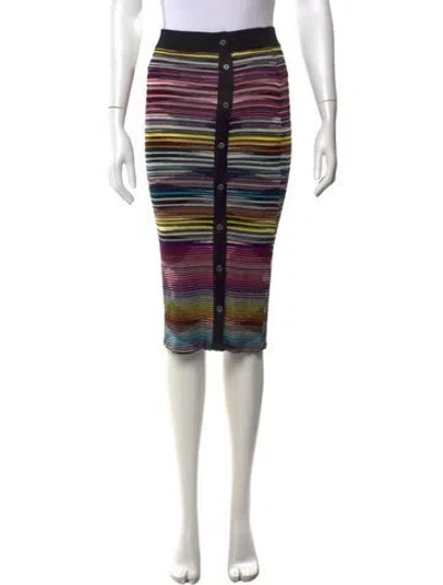 Pre-owned Missoni Wool Midi Length Skirt In Black