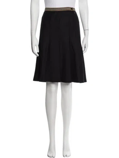 Pre-owned Missoni Wool Midi Length Skirt In Black
