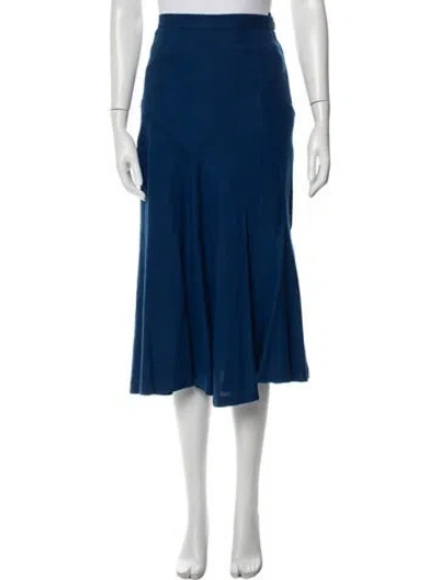Pre-owned Missoni Wool Midi Length Skirt In Blue