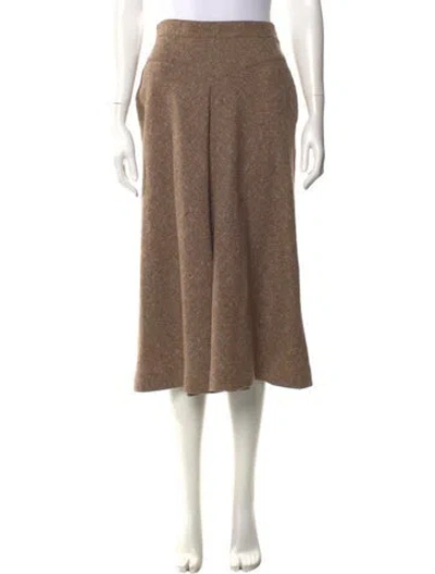 Pre-owned Missoni Wool Midi Length Skirt In Brown
