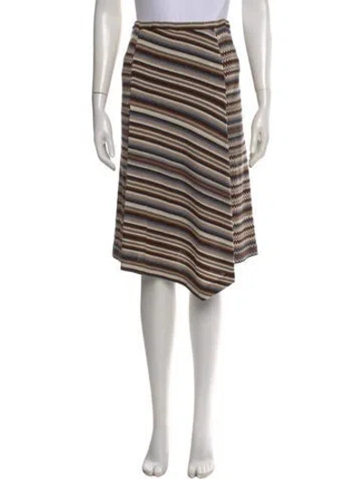 Pre-owned Missoni Wool Midi Length Skirt In Brown
